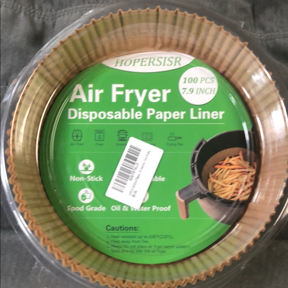 ** 2 packs for 8** Brown Disposable Paper Liners for Air Fryer - 100 PCS